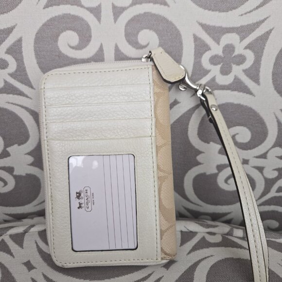 Coach Signature Canvas Wristlet with Mobile Case - Picture 2 of 4